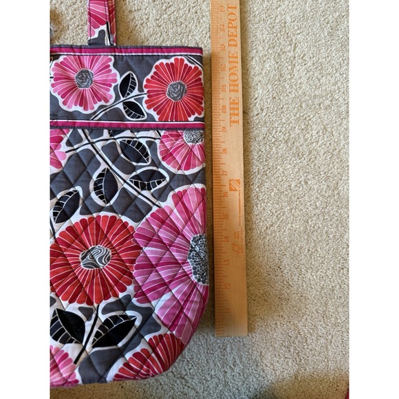 NWT Vera Bradley Cherry Blossoms Multi Quilted Commuter Tote Gray Pink Red - Picture 12 of 13